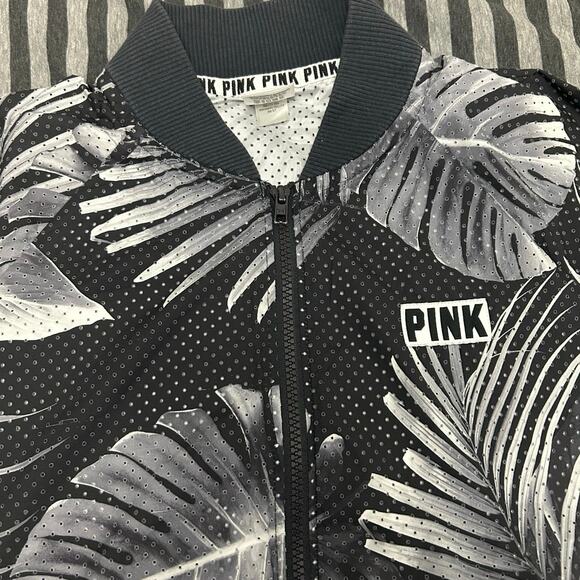 PINK Victoria’s Secret | Women’s Palm Leaf Print Mesh Full Zip Jacket | Size XS - Picture 3 of 4